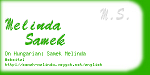 melinda samek business card